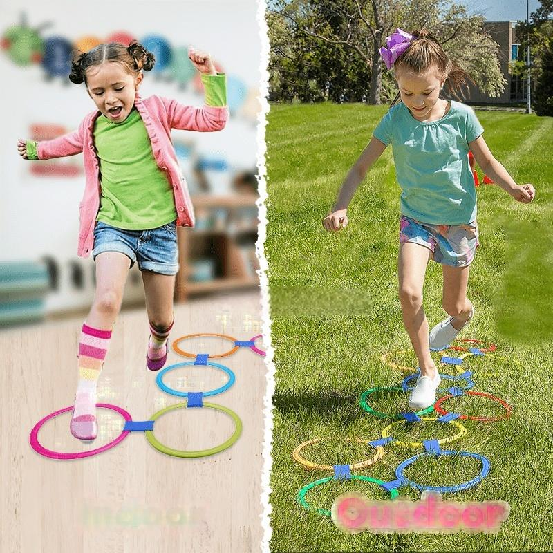 Rainbow Hopscotch Ring Set